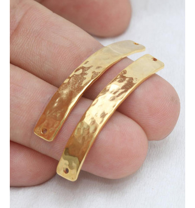 Connecteur plaque gourmette martelée