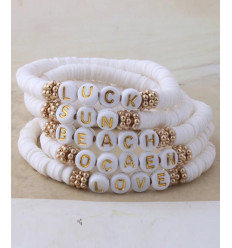 Perle alphabet - dorée