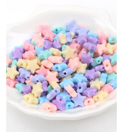 Lot de perles "petites étoiles multicolores"