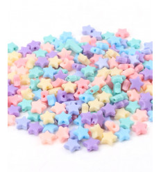 Lot de perles "petites étoiles multicolores"