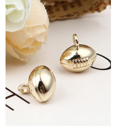 Pendentif ballon de rugby doré à l'or fin