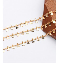 Chaîne maillons petits coeurs