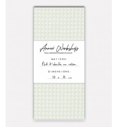 Nid d'abeille en coton - Blanc