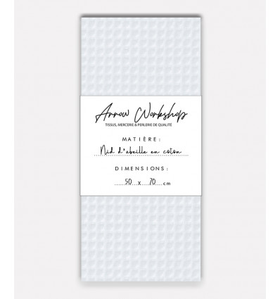 Nid d'abeille en coton - Blanc