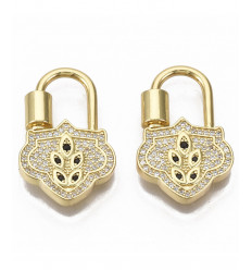 Fermoir à visser baroque / zircon blanc