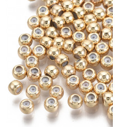 Perle stopper plaquée or 3mm