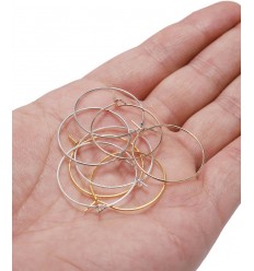 Créole acier inoxydable - doré (2pcs)