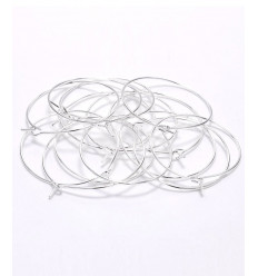 Créole acier inoxydable - argenté (2pcs)