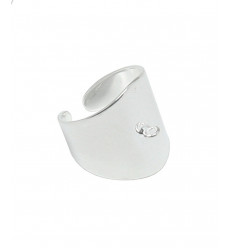 Bague réglable avec anneau plaquée argent