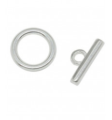 Fermoir en T plaqué argent