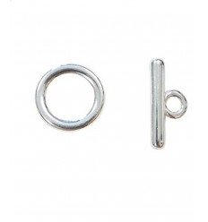 Fermoir en T plaqué argent