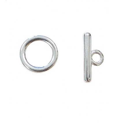 Fermoir en T plaqué argent