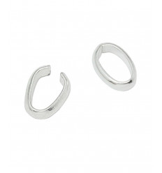 Bague réglable avec anneau plaquée argent