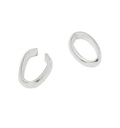 Bague réglable avec anneau plaquée argent