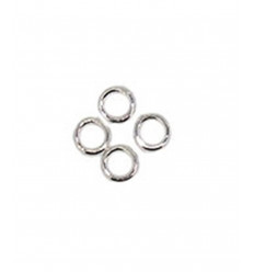 Anneau rond 9 mm épaisseur 1.5 mm plaquée argent 10 microns