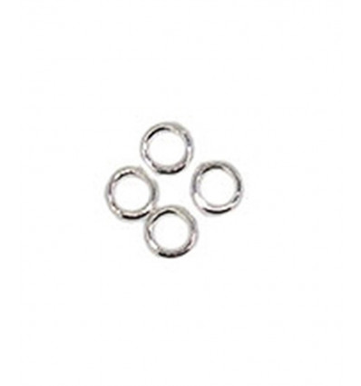 Anneau rond 9 mm épaisseur 1.5 mm plaquée argent 10 microns