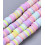 Chapelet perles rondelles Heishi 6mm multicolore pastel