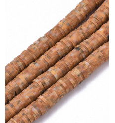 Chapelet perles rondelles Heishi 6mm multicolore pastel