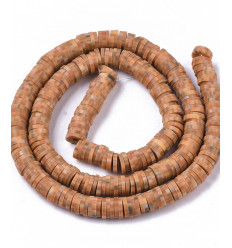 Chapelet perles rondelles Heishi 6mm multicolore pastel