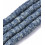 Chapelet perles rondelles Heishi 6mm bleu chinée
