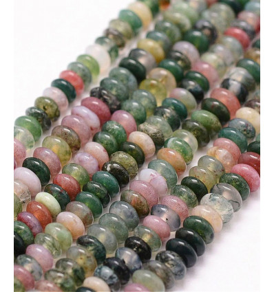 Agate indienne - chapelet pierre naturelle 2x4mm