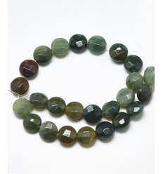 Agate indienne - chapelet pierres plates et rondes naturelle 8x4 mm