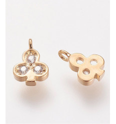 Pendentif étoile 8 pics zircon blanc doré à l'or fin