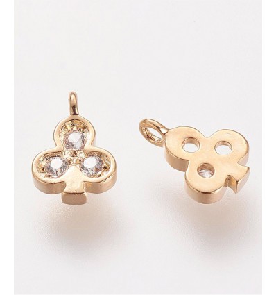 Pendentif étoile 8 pics zircon blanc doré à l'or fin