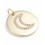 Pendentif médaille plaquée or + lune en zircon
