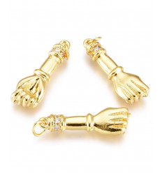 Pendentif oeil avec zircon noir