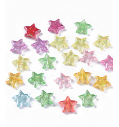 Lot de petites étoiles transparentes en acrylique (20pcs)