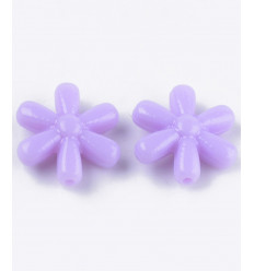 Lot de perles petits fleurs en acrylique (20pcs)