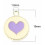 Pendentif pastille coeur émaillé