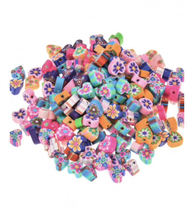 Lot de petites perles en polymère (10pcs)