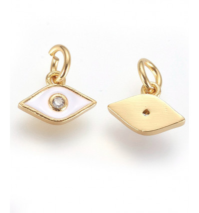 pendentif oeil de protection émaillé