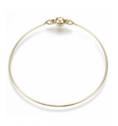 Jonc extra fin aimanté doré à l'or fin 18k