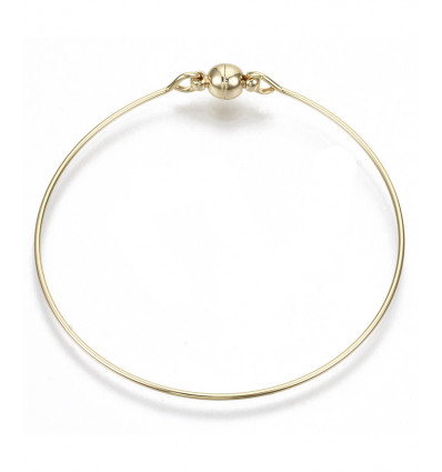 Jonc extra fin aimanté doré à l'or fin 18k