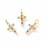 Pendentif croix + zircon multicolore
