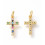 Pendentif croix + zircon multicolore