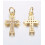 Pendentif croix ancienne + zircon blanc