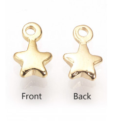 Pendentif mini étoile dorée à l'or fin