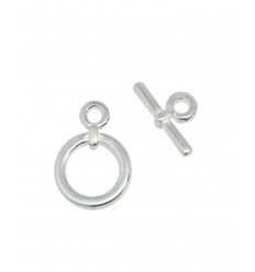 Fermoir en T plaqué argent