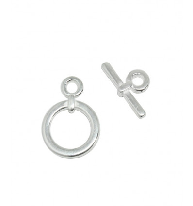 Fermoir en T plaqué argent