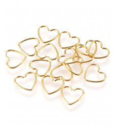 anneau en acier inoxydable en forme de coeur