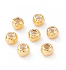 6mm - Perle stopper doré à l'or fin