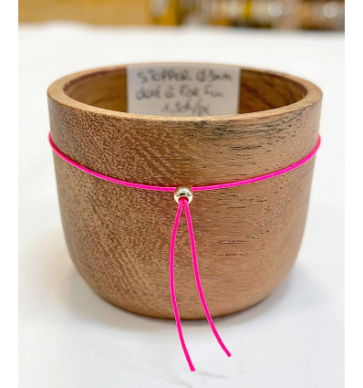 Perle stopper plaquée or 3mm