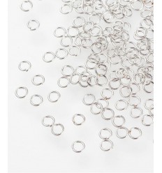 2,5mm - Anneaux acier 304 plaqué au platine (20pcs)