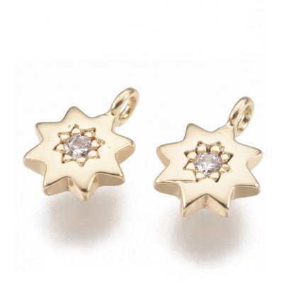 Pendentif goutte zircon noir doré à l'or fin