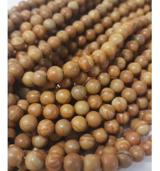 Chapelet de perles en bois de hêtre foncées (6 & 8 mm)