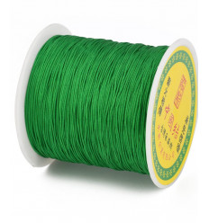 0,5mm - Fil de jade/nylon tressé - vert pomme